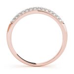 Pave Wedding Ring, in Rose Gold - 50466