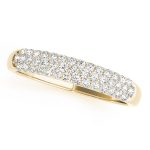 Pave Wedding Ring, in Yellow Gold - 50466