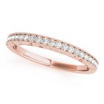 Prong Set Wedding Ring, in Rose Gold - 50471