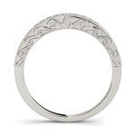 Prong Set Wedding Ring, in White Gold - 50471