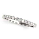 Prong Set Wedding Ring, in White Gold - 50480