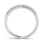 Prong Set Wedding Ring, in White Gold - 50480