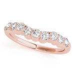 Curverd Wedding Ring, in Rose Gold - 50483