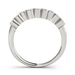 Curverd Wedding Ring, in White Gold - 50483