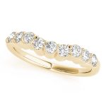 Curverd Wedding Ring, in Yellow Gold - 50483