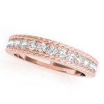 Prong Set Wedding Ring, in Rose Gold - 50485