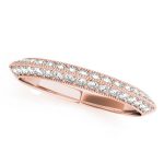 Prong Set Wedding Ring, in Rose Gold - 50486