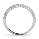 Prong Set Wedding Ring, in White Gold - 50486