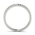 Prong Set Wedding Ring, in White Gold - 50489