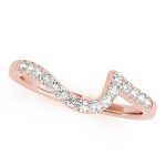 Curverd Wedding Ring, in Rose Gold - 50490