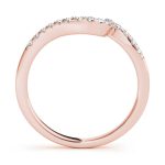 Curverd Wedding Ring, in Rose Gold - 50490