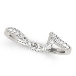 Curverd Wedding Ring, in Sterling Silver - 50490