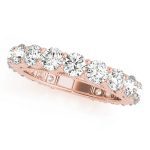 Prong Set Wedding Ring, in Rose Gold - 50491