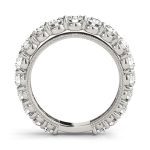 Prong Set Wedding Ring, in White Gold - 50491