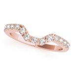 Curverd Wedding Ring, in Rose Gold - 50494