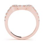 Curverd Wedding Ring, in Rose Gold - 50494