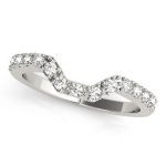 Curverd Wedding Ring, in Sterling Silver - 50494