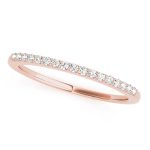 Prong Set Wedding Ring, in Rose Gold - 50495