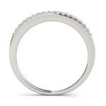 Prong Set Wedding Ring, in White Gold - 50495