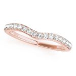 Curverd Wedding Ring, in Rose Gold - 50496