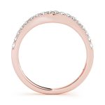 Curverd Wedding Ring, in Rose Gold - 50496