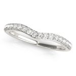 Curverd Wedding Ring, in Sterling Silver - 50496