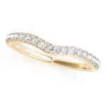 Curverd Wedding Ring, in Yellow Gold - 50496