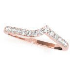 Curverd Wedding Ring, in Rose Gold - 50499