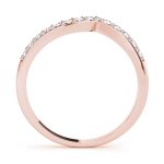 Curverd Wedding Ring, in Rose Gold - 50499