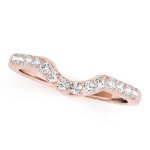 Curverd Wedding Ring, in Rose Gold - 50500