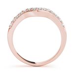 Curverd Wedding Ring, in Rose Gold - 50500