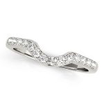 Curverd Wedding Ring, in Platinum - 50500