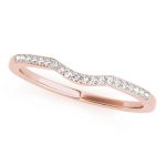 Curverd Wedding Ring, in Rose Gold - 50505