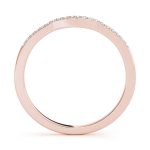 Curverd Wedding Ring, in Rose Gold - 50505