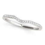 Curverd Wedding Ring, in Sterling Silver - 50505