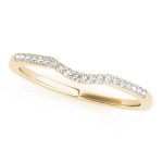 Curverd Wedding Ring, in Yellow Gold - 50505