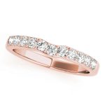 Curverd Wedding Ring, in Rose Gold - 50507