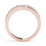 Curverd Wedding Ring, in Rose Gold - 50507