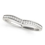 Curverd Wedding Ring, in Sterling Silver - 50511