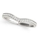 Curverd Wedding Ring, in Platinum - 50512