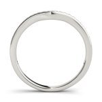 Curverd Wedding Ring, in White Gold - 50512