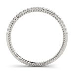 Prong Set Wedding Ring, in White Gold - 50513