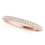 Prong Set Wedding Ring, in Rose Gold - 50514