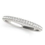 Prong Set Wedding Ring, in White Gold - 50514