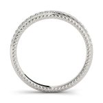 Prong Set Wedding Ring, in White Gold - 50514