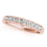 Channel Set Wedding Ring, in Rose Gold - 50516