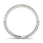 Prong Set Wedding Ring, in White Gold - 50518