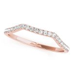 Curverd Wedding Ring, in Rose Gold - 50519