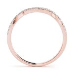 Curverd Wedding Ring, in Rose Gold - 50519