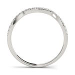 Curverd Wedding Ring, in Sterling Silver - 50519